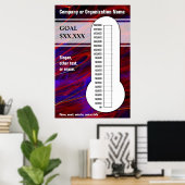 青カラフル色とマゼンタ色のグラフ ポスター (ホームオフィス)