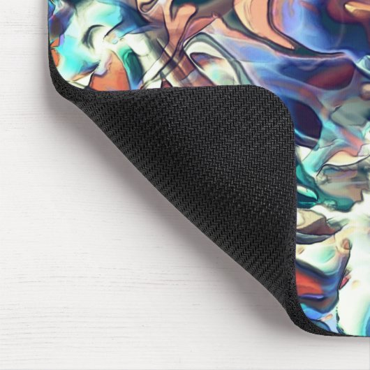 青カラフル色と茶色の色で刻まれた雲 マウスパッド (コーナー)