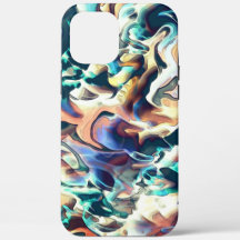 青カラフル色と茶色の色で刻まれた雲