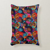 青カラフル色のアフリカ人女性 アクセントクッション (正面(垂直))