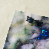 青カラフル色のグリッター ビーチタオル (インサイチュ)