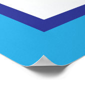 青カラフル色の子ども向けハンドプ縁どロ ポスター (角)