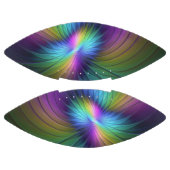 青カラフル色の抽象芸術モダンフラクタル アメリカンフットボール (パネル)