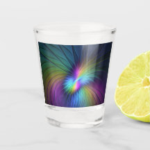 青カラフル色の抽象芸術モダンフラクタル