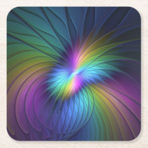 青カラフル色の抽象芸術モダンフラクタル