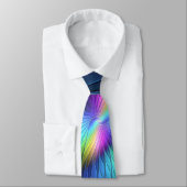 青カラフル色の抽象芸術モダンフラクタル ネクタイ (タイ)