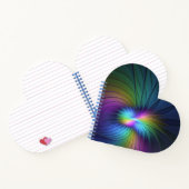 青カラフル色の抽象芸術モダンフラクタル ノートブック (内部)