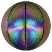 青カラフル色の抽象芸術モダンフラクタル バスケットボール (縦)