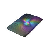 青カラフル色の抽象芸術モダンフラクタル バスマット (アングル)