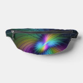 青カラフル色の抽象芸術モダンフラクタル ファニーパック (レイダウン)