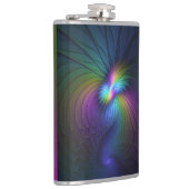 青カラフル色の抽象芸術モダンフラクタル フラスク (右)