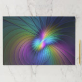 青カラフル色の抽象芸術モダンフラクタル ペーパーパッド (インサイチュ)