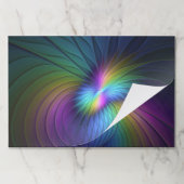 青カラフル色の抽象芸術モダンフラクタル ペーパーパッド (折り畳み)