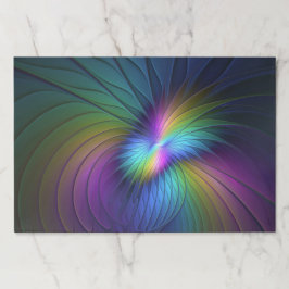 青カラフル色の抽象芸術モダンフラクタル ペーパーパッド