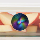 青カラフル色の抽象芸術モダンフラクタル ラベル (貼付)