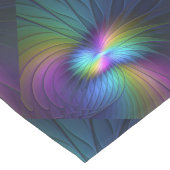 青カラフル色の抽象芸術モダンフラクタル ロングテーブルランナー (コーナー)