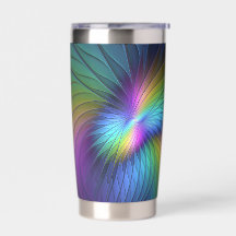 青カラフル色の抽象芸術モダンフラクタル