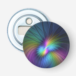 青カラフル色の抽象芸術モダンフラクタル 栓抜き