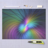 青カラフル色の抽象芸術モダンフラクタル 薄葉紙 (クラフト)