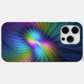 青カラフル色の抽象芸術モダンフラクタル Case-Mate iPhoneケース (裏面 (横))