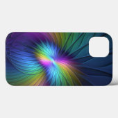 青カラフル色の抽象芸術モダンフラクタル Case-Mate iPhoneケース (裏面 (横))