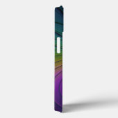 青カラフル色の抽象芸術モダンフラクタル Case-Mate iPhoneケース (裏面 / 右)