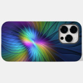 青カラフル色の抽象芸術モダンフラクタル Case-Mate iPhoneケース (裏面 (横))