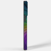 青カラフル色の抽象芸術モダンフラクタル Case-Mate iPhoneケース (裏面 / 右)