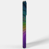 青カラフル色の抽象芸術モダンフラクタル Case-Mate iPhoneケース (裏面 / 右)