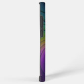 青カラフル色の抽象芸術モダンフラクタル SAMSUNG GALAXYケース (右側面)