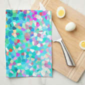 青カラフル色の抽象芸術数々のタオル キッチンタオル (四つ折り)