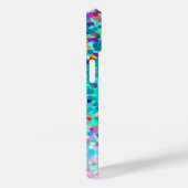 青カラフル色の数々の抽象芸術アートパターン Case-Mate iPhoneケース (裏面 / 右)
