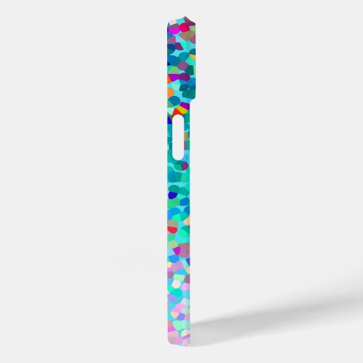 青カラフル色の数々の抽象芸術アートパターン Case-Mate iPhoneケース (裏面 / 右)
