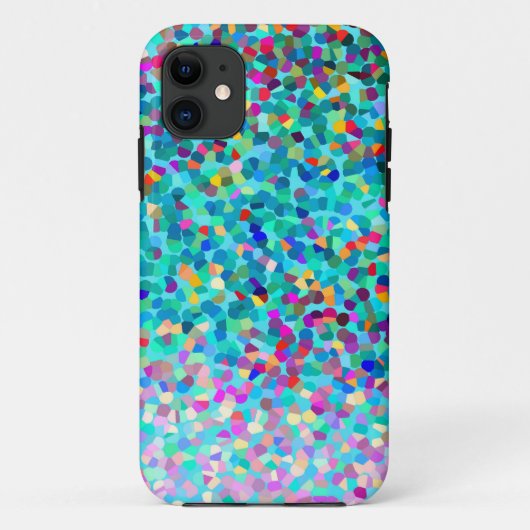 青カラフル色の数々の抽象芸術アートパターン Case-Mate iPhoneケース (裏面)