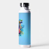 青カラフル色の熱帯マカオ ウォーターボトル (左面)