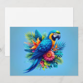 青カラフル色の熱帯マカオ シーズンカード (正面/裏面)