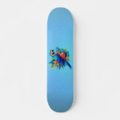 青カラフル色の熱帯マカオ スケートボード (正面)