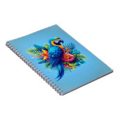 青カラフル色の熱帯マカオ ノートブック (右側)