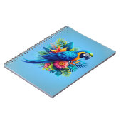 青カラフル色の熱帯マカオ ノートブック (左側)