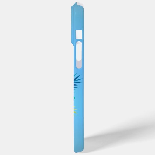 青カラフル色の熱帯マカオ Case-Mate iPhoneケース (裏面 / 左)
