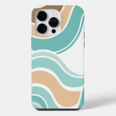 青カラフル色/タン色/茶色 iPhoneケース (裏面)