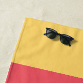 青カラフル赤オレンジ色の抽象芸術ストライプ名 ビーチタオル (インサイチュ)