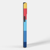 青カラフル赤オレンジ色の抽象芸術ストライプ名 Case-Mate iPhoneケース (裏面 / 右)