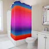 青カラフル赤紫ピンクブレンドシャワーカーテン シャワーカーテン (インサイチュ)