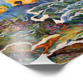 青カラフル赤黄色の海洋動物 フォトプリント            (角)