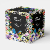 青カラフル鳥植物性フローラ フェイバーボックス (裏面サイド)