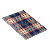 青カラフル、オレンジ、ベージュの格子模様。彼女 ノートブック (右側)