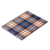 青カラフル、オレンジ、ベージュの格子模様。彼女 ノートブック (左側)