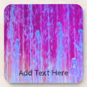 青カラフル、紫、ピンクの抽象芸術アート コースター (正面)