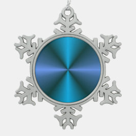 青カラフル/緑/メイブ>クリスマスオーナメント スノーフレークピューターオーナメント